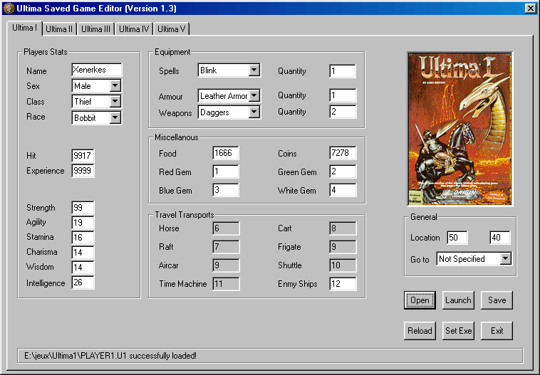 Ultima underworld save game editor